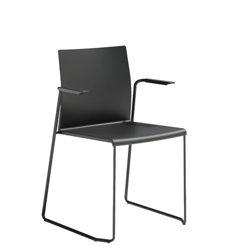 Scaune cantina - Scaun de cantina cu brate si cadru tip sanie - ARTESIA SS