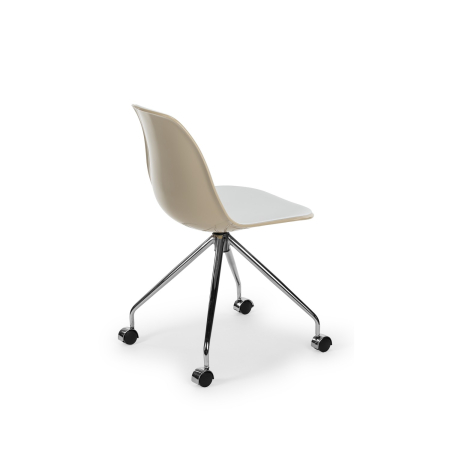 Scaun de conferinta cu roti si scoica din plastic - EOS-O [1]