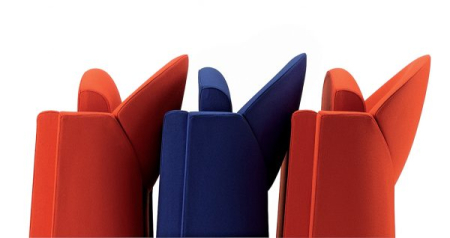 Scaun de conferinta pliabil tapitat cu roti si design scultural - AXI FOLDING [2]