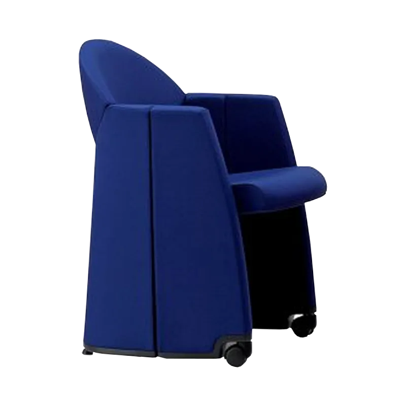 Scaune office - Scaun de conferinta pliabil tapitat cu roti si design scultural - AXI FOLDING