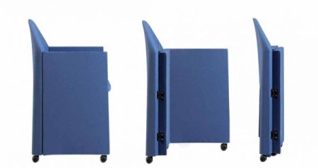 Scaun de conferinta pliabil tapitat cu roti si design scultural - AXI FOLDING [3]