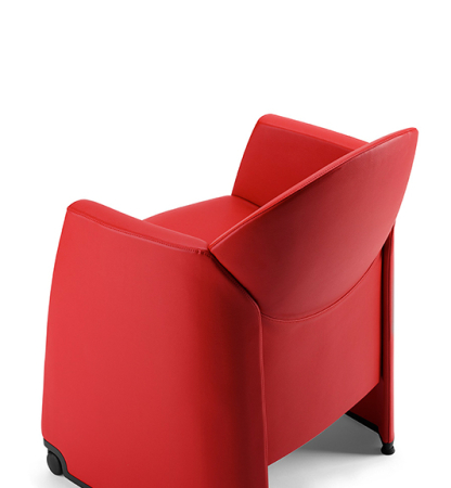 Scaun de conferinta tapitat cu roti si design scultural - AXI [2]
