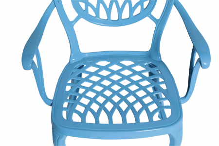 Scaun de terasa cu brate din metal in stil art nouveau - DIAMOND CG 509 [4]