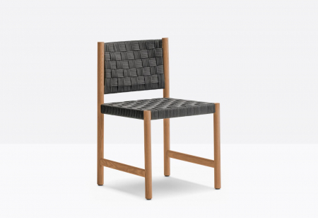 Scaune de terasa din lemn - Scaun de terasa din lemn masiv de iroko in stil scandinav modern - GRIANTE 3800