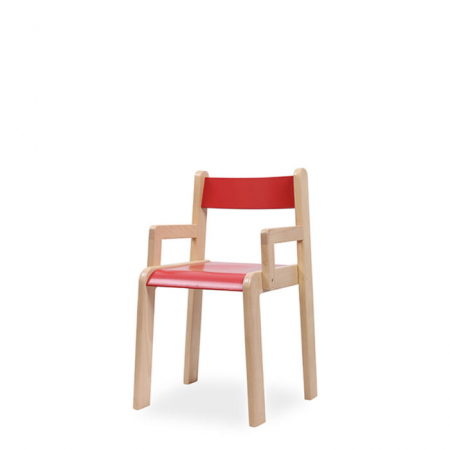 MOBILIER SCOLAR - Scaun din lemn cu brate pentru copii PARTIUM