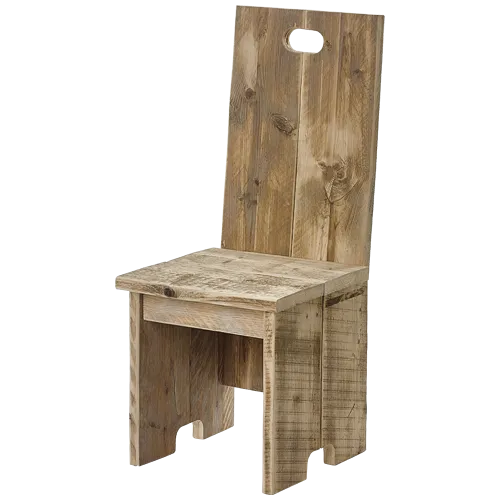 Scaune de terasa din lemn - Scaun din lemn masiv cu spatar inalt pentru terasa / exterior - TIMBER 1