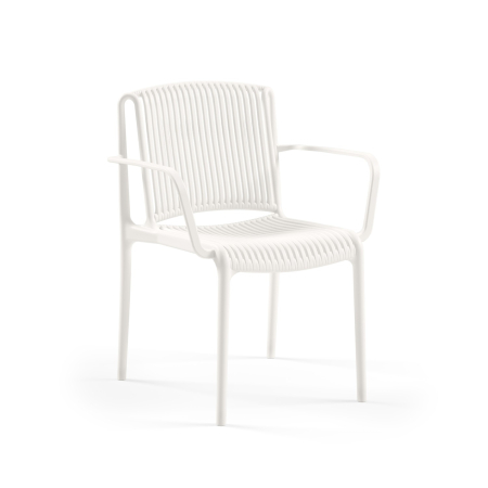 MOBILIER DE TERASA / EXTERIOR - Scaun din plastic cu brate pentru exterior - NES