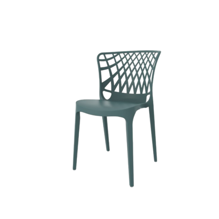 Scaun din plastic cu design scultural geometric - PORTO [3]