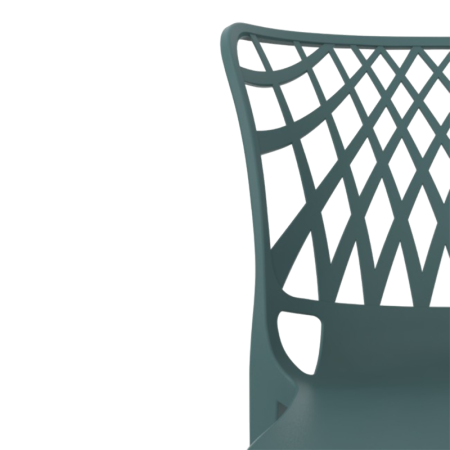 Scaun din plastic cu design scultural geometric - PORTO [1]