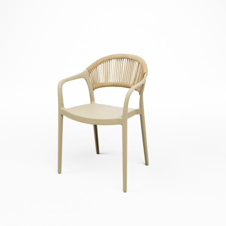 Scaune plastic - Scaun din plastic cu spatar impletit pentru HoReCa - HELLEN