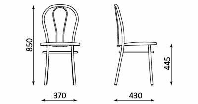 Scaun fast-food / food-court cu sezut din lemn TULIPAN WOOD [1]