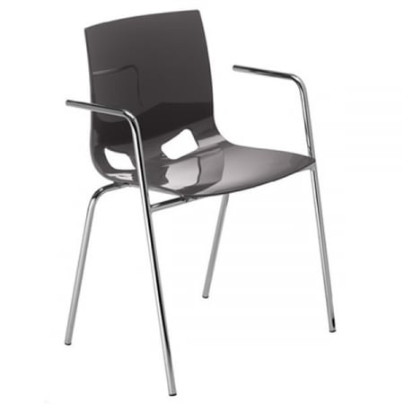 Scaune cofetarie - Scaun fast-food / food-court tip scoica din plastic polipropilena FONDO PP Arm