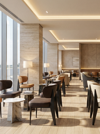 Scaun horeca cu cadru metalic si scoica tapitata - ETO [2]