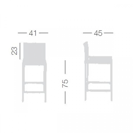 Scaun de bar minimalist cu inaltime sezut 60 cm - LIBERTY H60 [2]