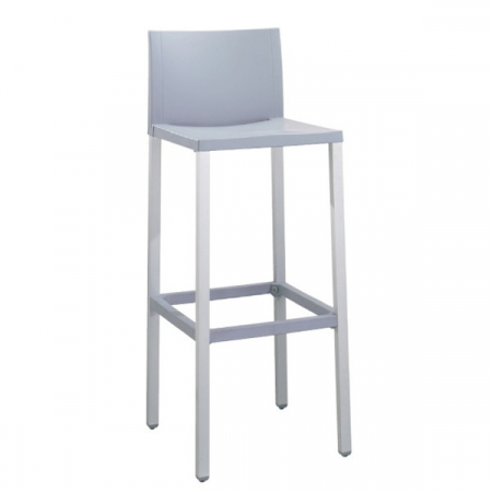 Scaune de bar metal - Scaun de bar cu spatar in stil minimalist, pentru exterior - LIBERTY H75