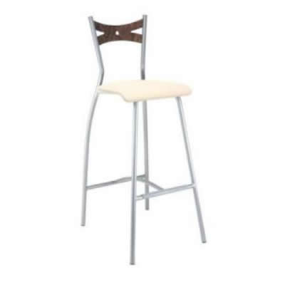 Scaune inalte de bar - Scaun inalt de bar cadru metalic cromat cu sezut tapitat EVO_1080