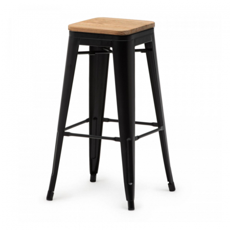 Scaune inalte de bar - Scaun inalt de bar din metal stivuibil TOLIX STOOL STYLE WOOD
