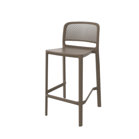 Scaun inalt de bar din plastic cu sezut la 65 cm inaltime - JEDDA [2]