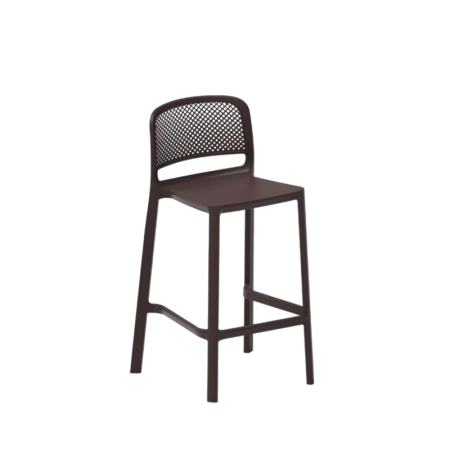 Scaun inalt de bar din plastic cu sezut la 65 cm inaltime - JEDDA [5]