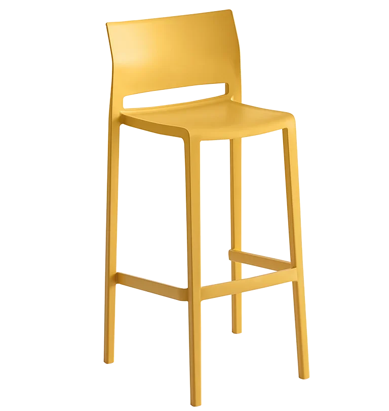 Scaune de bar pentru exterior - Scaun inalt de bar din tehnopolimer pentru HoReCa - BAKHITA 76