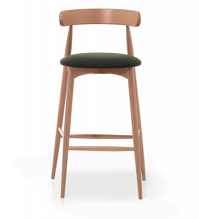 Scaune de bar lemn - Scaun inalt de bar in stil modern cu cadrul din lemn masiv - FRISBEE 2432 SG