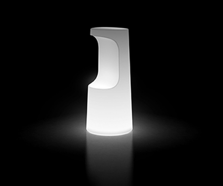 Mobilier luminos - Scaun inalt de bar luminos cu design minimalist - FURA