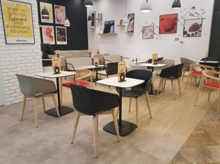 Scaune plastic cadru lemn UNI-KA 599 [12]