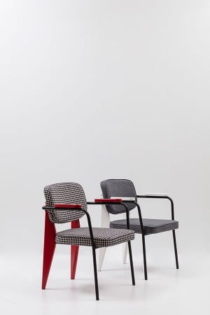 Scaun pentru restaurant tapitate cu cadru metalic si din lemn in stil modern ERGO [14]