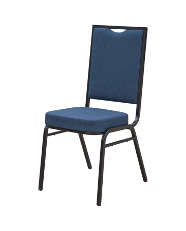Scaune suprapozabile - Scaun stivuibil cu tapiterie albastru guvernamental - AM110
