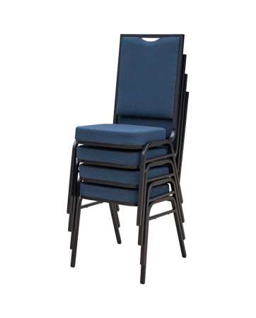 Scaun stivuibil cu tapiterie albastru guvernamental - AM110 [3]