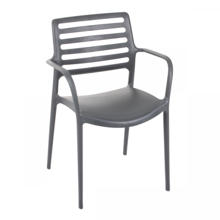 Scaun terasa fast-food exterior plastic cu brate LOUISE XL [2]