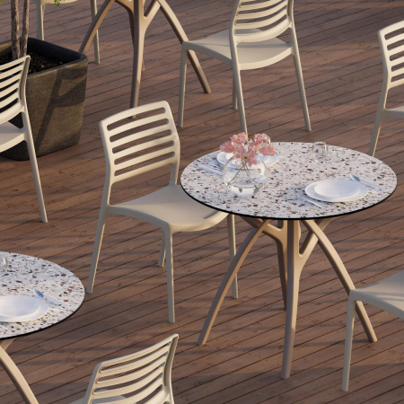 Scaun terasa fast-food exterior plastic LOUISE [6]