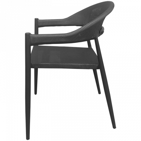 Scaun terasa/outdoor cu brate cadru metalic  sezut si spatar plasa ORCUS [1]