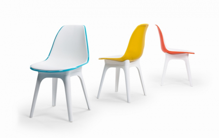 Scaune bicolore din plastic EOS [12]