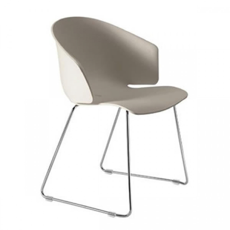 Scaune cantina - Scaun cu cadru metalic scocica din plastic GRACE 411
