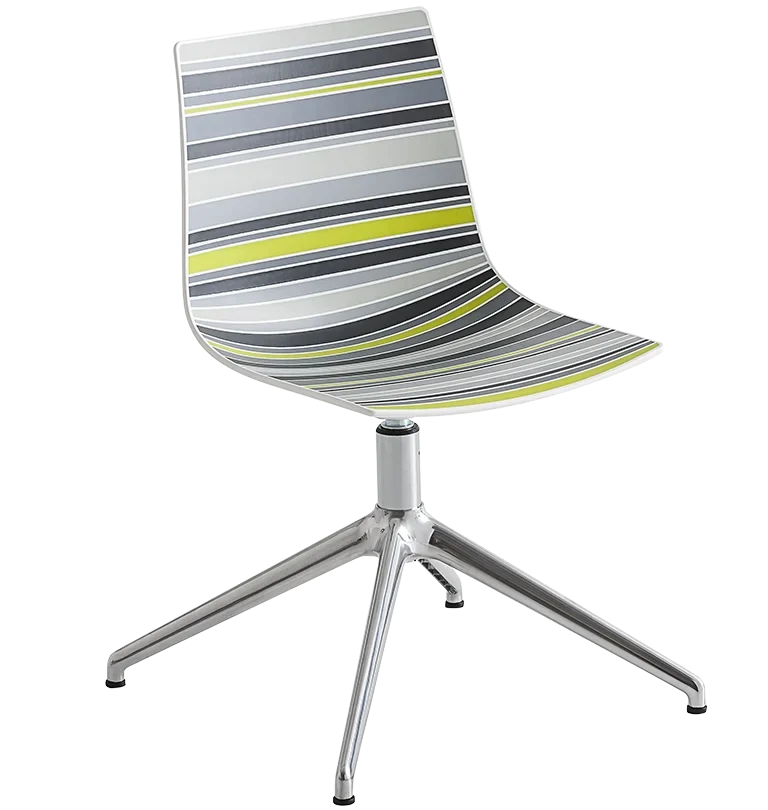 Scaun sala de asteptare - Scaun vizitator rotativ cu cadrul din aluminiu - COLORFIVE L