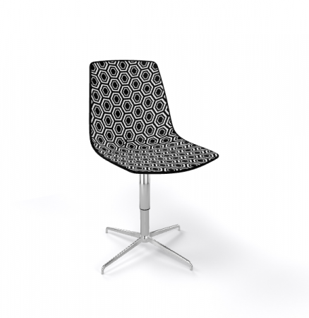 Scaun sala de asteptare - Scaun vizitator rotativ cu design geometric - ALHAMBRA L