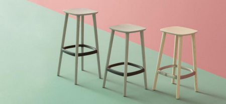 Scaun de bar elegant, din lemn masiv BABILA 2706 [3]