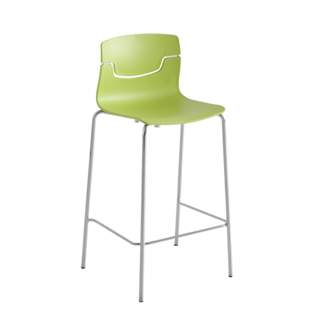 Scaune de bar pentru exterior - Scaun inalt de bar cu cadru metalic si inaltime sezut 68 cm - SLOT 68