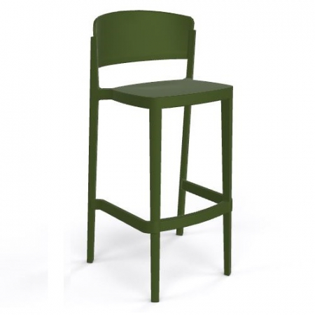Scaune de bar pentru exterior - Scaun de bar cu sezut la 67 cm din plastic - ABUELA STOOL 67