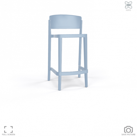 Scaun de bar din plastic pentru exterior - ABUELA STOOL 77 [1]