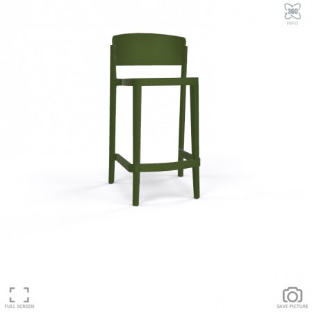 Scaun de bar din plastic pentru exterior - ABUELA STOOL 77 [2]