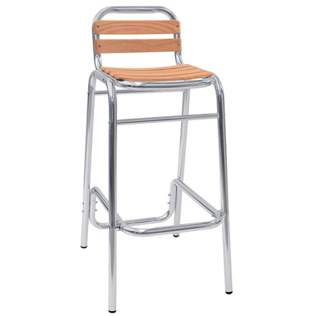 Scaune de bar pentru exterior - Scaun inalt pentru exterior cu cadru din aluminiu - RS 042