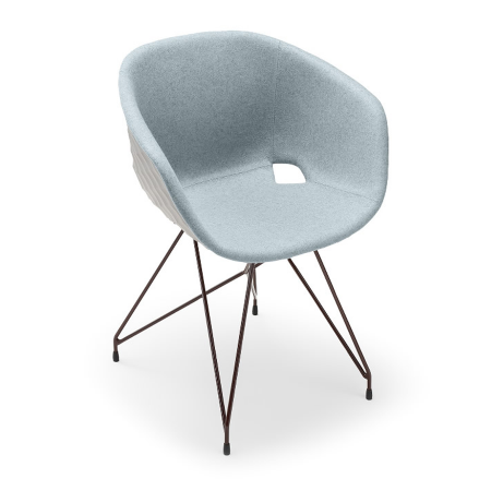 MOBILIER OFFICE - Scaune office tapitate plastic cadru metalic UNI-KA 596M
