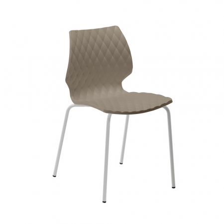 Scaune cofetarie - Scaune pentru exterior scoica din plastic cadru metalic stivuibile UNI 550