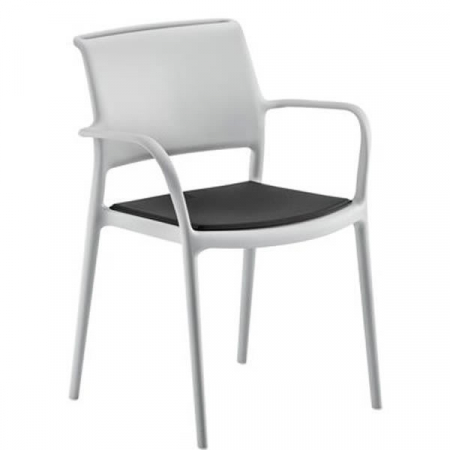 Scaun pentru exterior din plastic cu brate stivuibil ARA 315 [4]
