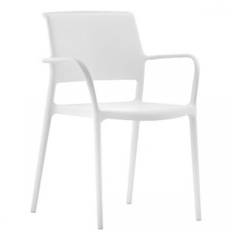Scaune de terasa din plastic - Scaun pentru exterior din plastic cu brate stivuibil ARA 315