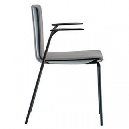 Scaune plastic - Scaun tapitat, in stil minimalist cu cadrul metalic - NOA 726