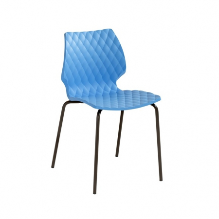 Scaune pentru exterior scoica din plastic cadru metalic stivuibile UNI 550 [8]
