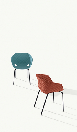 Scaune pentru exterior scoica din plastic cadru metalic stivuibile UNI-KA 594 [3]